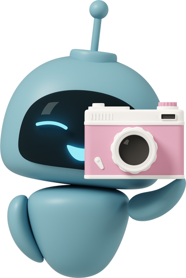 chatgpt robot holding camera PNG, SVG