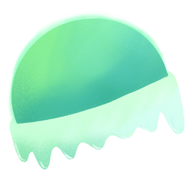 green ball with slime PNG, SVG