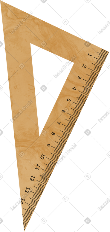 Wooden ruler PNG, SVG