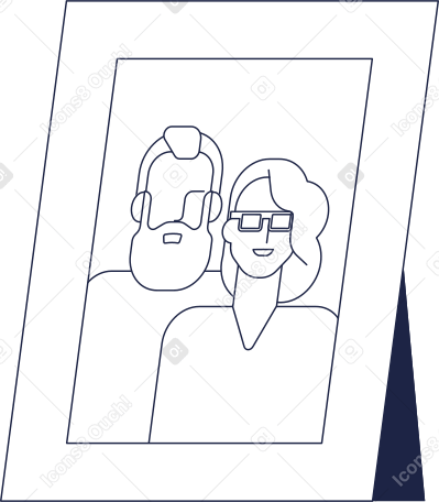 Retrato de familia en marco PNG, SVG