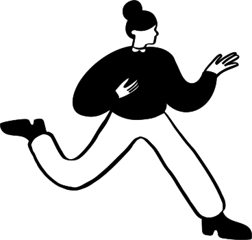 Frau in schwarz läuft PNG, SVG