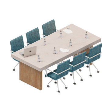 Isometric conference table PNG, SVG