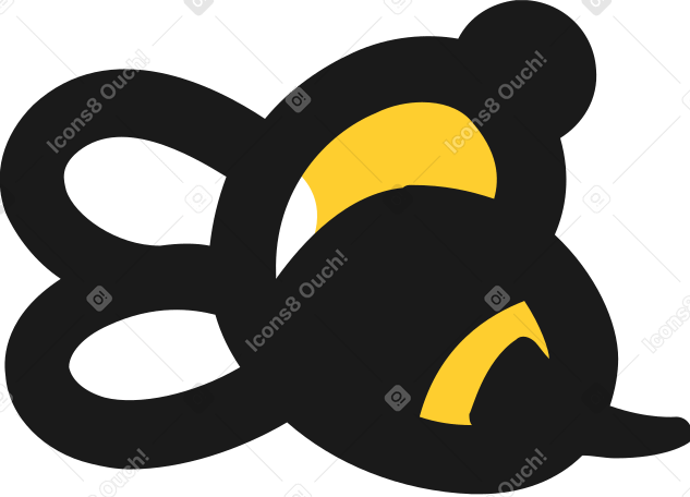 small bee PNG, SVG