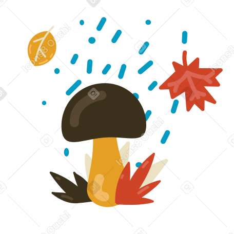 Autumn season Illustration in PNG, SVG