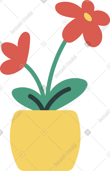 花盆里的花 PNG, SVG