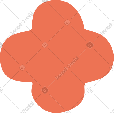 Orange quatrefoil PNG, SVG