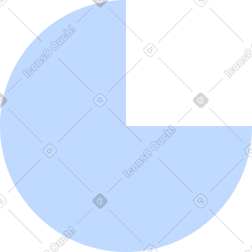 Blue chart shape PNG, SVG