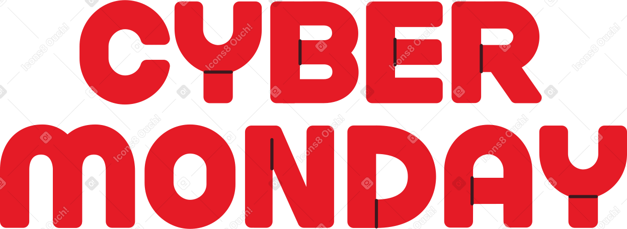 letras del texto del cyber monday PNG, SVG