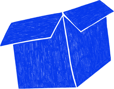 blue cardboard box PNG, SVG