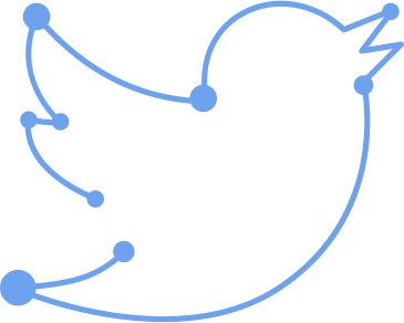 bird with blue line PNG, SVG