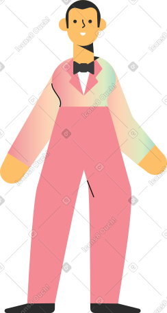 groom in a wedding suit PNG, SVG