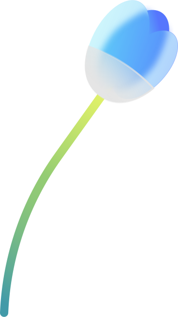 Blume im glasmorphismus-stil PNG, SVG