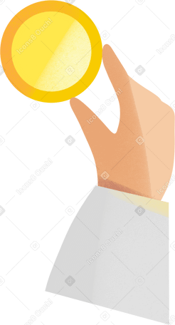 hand with coin Illustration in PNG, SVG