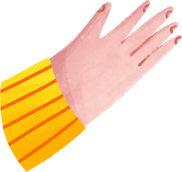 yellow striped sleeve arm PNG, SVG
