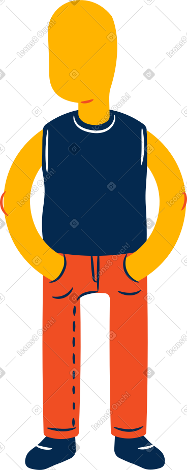 Boy standing PNG, SVG