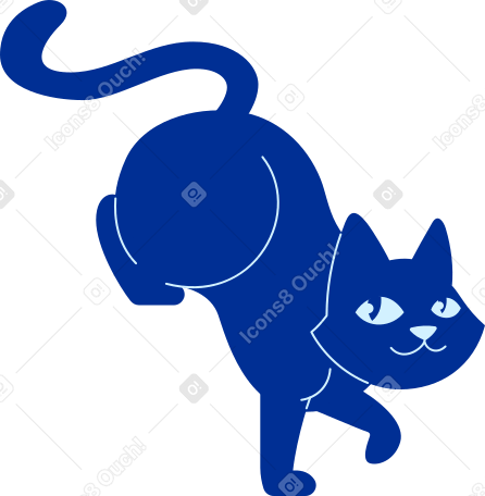 Illustration chat noir aux formats PNG, SVG