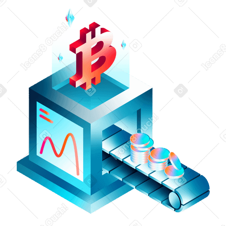 Mining currency in bitcoin, cryptocurrency PNG, SVG