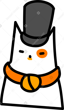 cat with hat в PNG, SVG