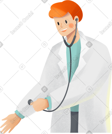 Veterinarian with stethoscope PNG, SVG