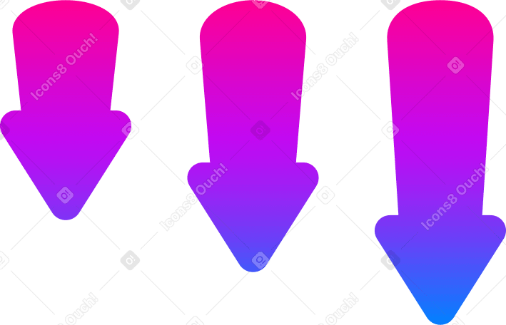setas com gradiente PNG, SVG