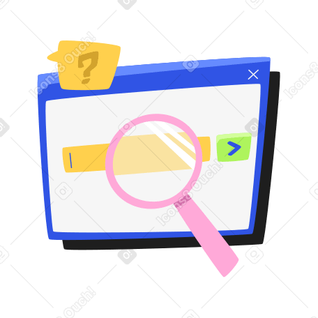 Browser window with a search bar Illustration in PNG, SVG