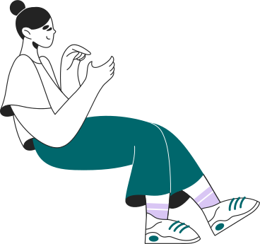 girl is sitting and holding something PNG, SVG