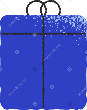 blue gift PNG, SVG