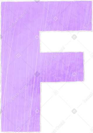 lilac letter f PNG, SVG