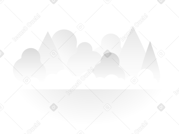 forest with lake Illustration in PNG, SVG