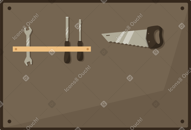 tool board Illustration in PNG, SVG
