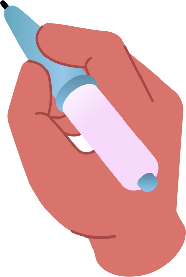 hand holding a pen PNG, SVG