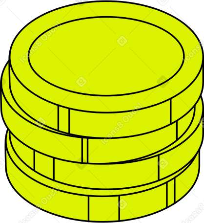stack of coins Illustration in PNG, SVG