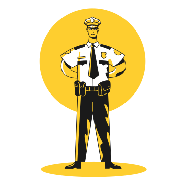 Male security guard or police officer PNG, SVG
