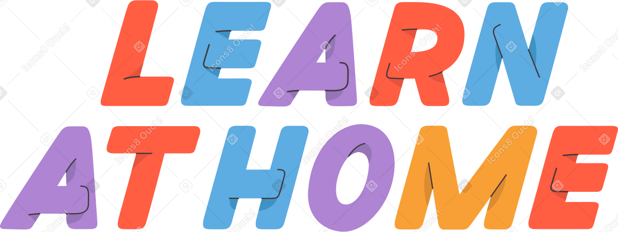 lettering learn at home PNG、SVG