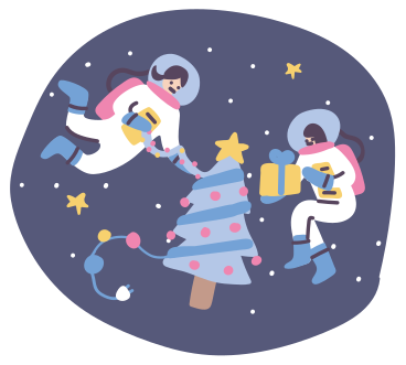 Space christmas tree PNG, SVG