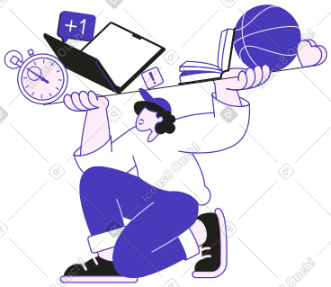 Work-life balance PNG, SVG
