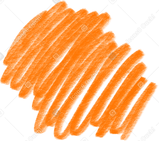 orange pencil textured shape Illustration in PNG, SVG