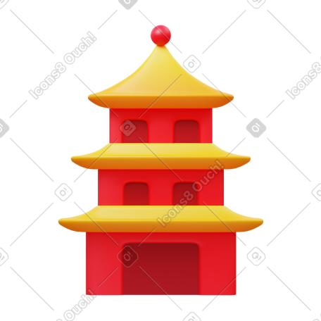 3D 宝塔 PNG, SVG