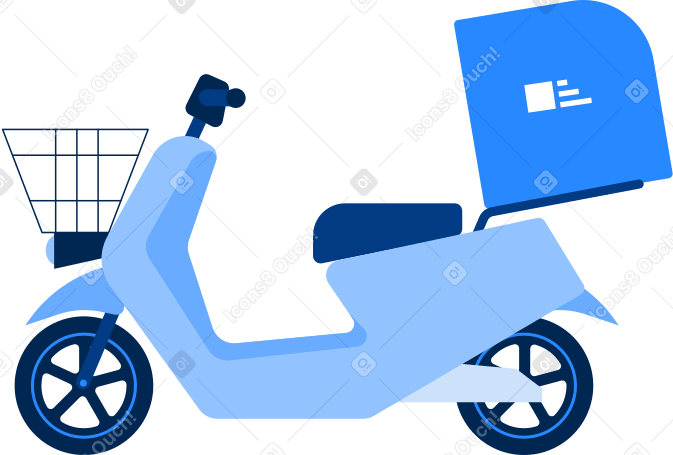 motorcycle deliery Illustration in PNG, SVG