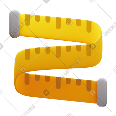 3D sewing tape measure PNG, SVG