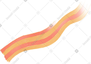 Transparent wavy shape in red and yellow PNG, SVG