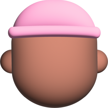 head with a pink hat PNG, SVG