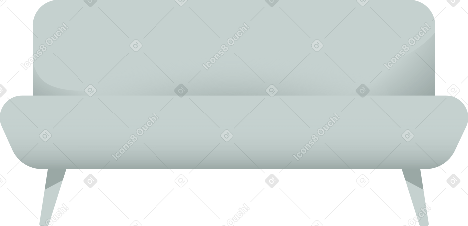 등받이가 있는 작은 소파 PNG, SVG