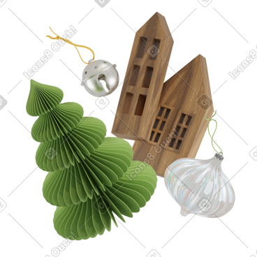 Christmas tree decorations and ornaments PNG, SVG