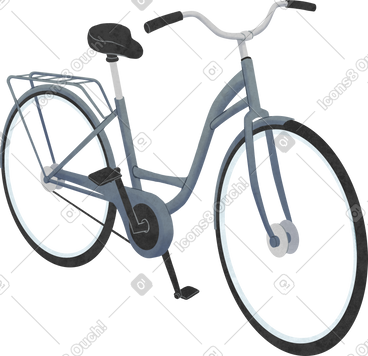 Grey bicycle PNG, SVG