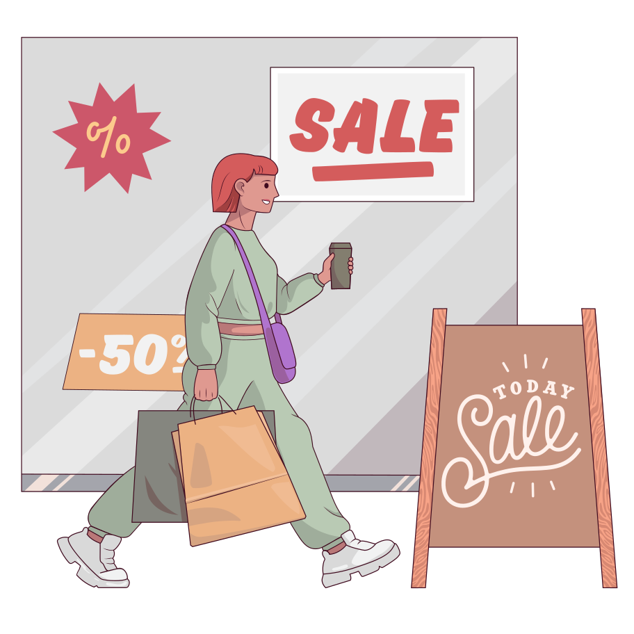 Successful sale Illustration in PNG, SVG