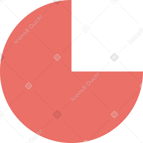 pink antique pie chart shape Illustration in PNG, SVG