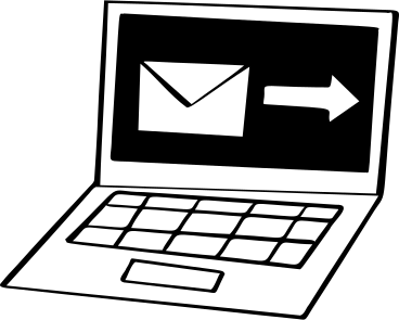 Laptop mit einer nachricht PNG, SVG