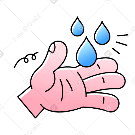 Hand washing Illustration in PNG, SVG