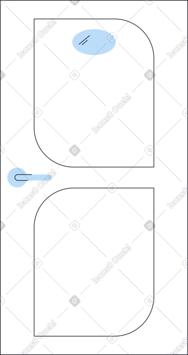 White door PNG, SVG